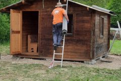 Die Hütte ist fast fertig.